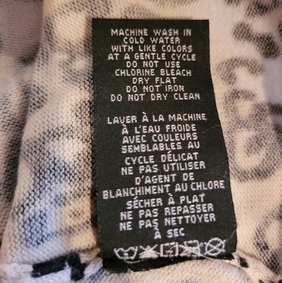 DALIA Sweater, Lightweight, Off-White With Black Pattern, Size Small - Picture 8 of 10